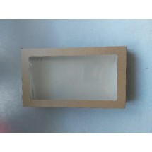 Коробка крафт с окном 26х15х4 см, цена за 1 шт